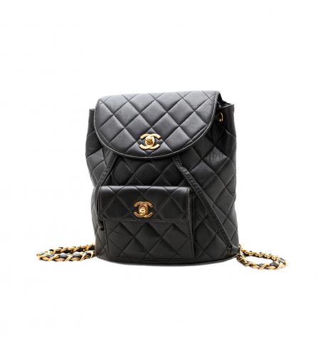 CHANEL BLACK BACKPACK シャネル ヴィンテージ ブラック リュックサック