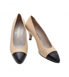 CHANEL VINTAGE BI COLOR PUMPS シャネル ヴィンテージ バイカラー