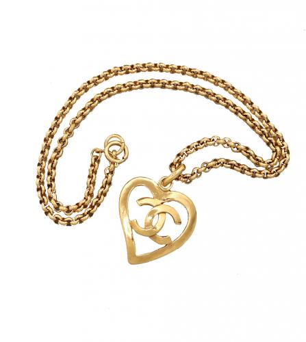 CHANEL HEART CC LONG NECKLACE シャネル ヴィンテージ ♡ ネックレス