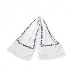 CELINE VINTAGE WHITE SILK STOLE セリーヌ ヴィンテージ ホワイト