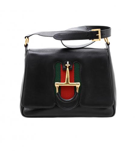 GUCCI BLACK LEATHER HORSEBIT SHOULDER グッチ ヴィンテージ