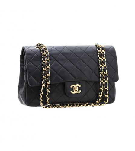CHANEL 2.55 25CM BLACK SHOULDER